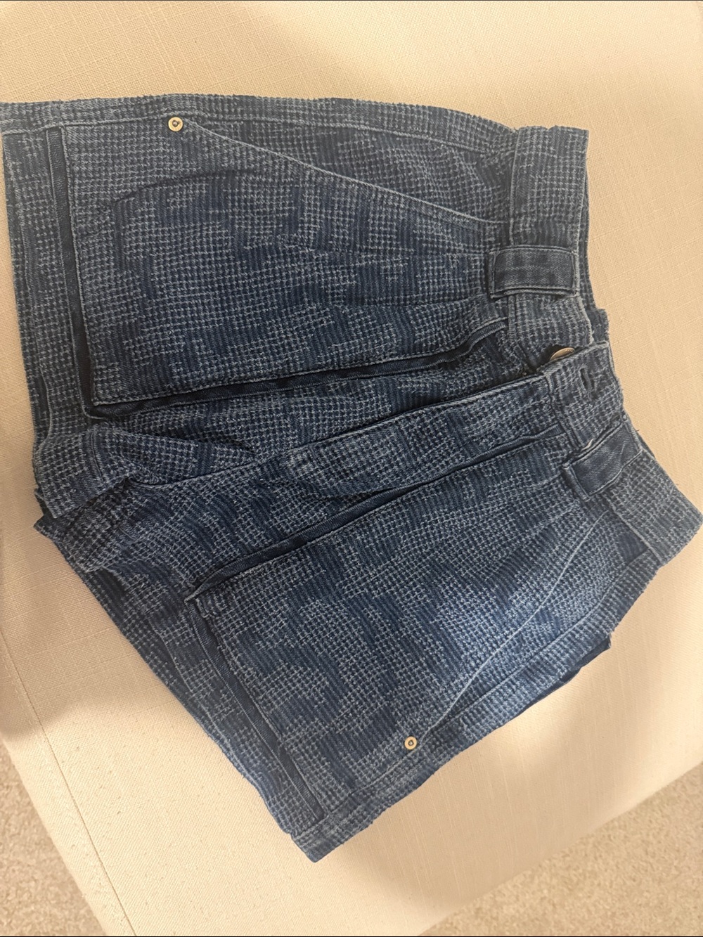 DL1961 Women's Indigo Patterned Jean Shorts